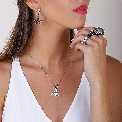 48Pcs 12 Styles Tibetan Style Alloy European Dangle Charms FIND-CA0005-67-1