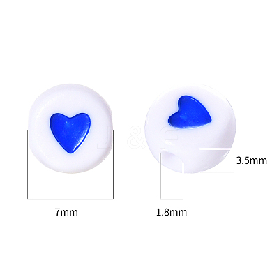White Opaque Acrylic Beads SACR-YW0001-15-1