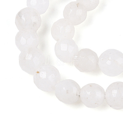 Dyed Natural White Jade Beads Strands G-T139-6mm-60-26-1