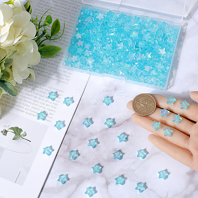 300Pcs Eco-Friendly Transparent Acrylic Beads OACR-SC0001-26-1