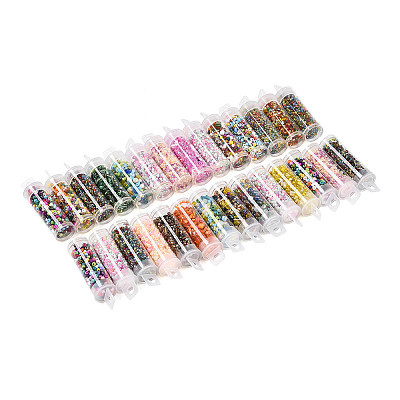 7 Bottles DIY Glass Seed Beads Sets DIY-N006-01A-1