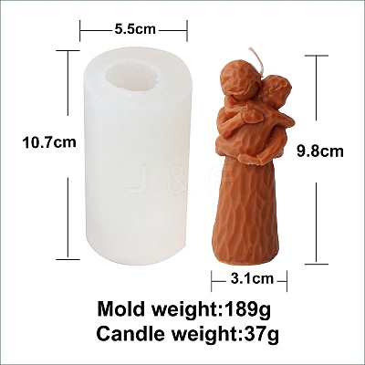 Mother's Day DIY Silicone Statue Candle Molds PW-WG14553-03-1