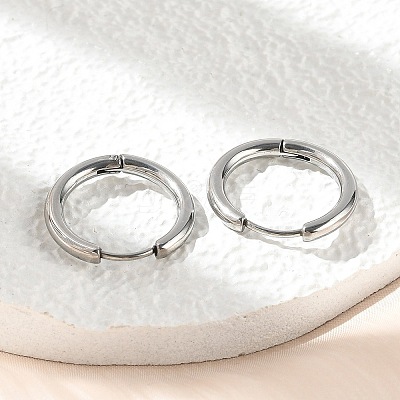 Tarnish Resistant 304 Stainless Steel Hoop Earrings EJEW-P177-P-16-1