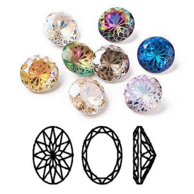 K9 Glass Rhinestone Pointed Back Cabochons RGLA-P030-06B-M01-1