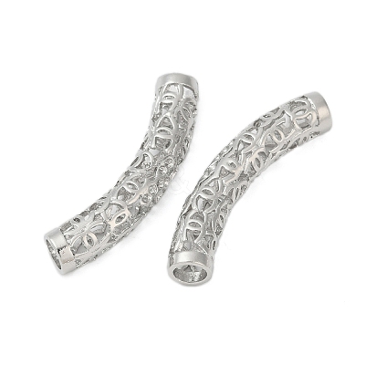 Hollow Out Brass Tube Beads KK-G532-01P-1