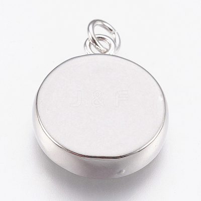 Brass Pendant Cabochon Settings KK-P146-08P-1
