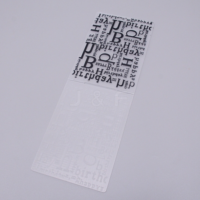 Plastic Fondant Stencil DIY-WH0221-01J-1