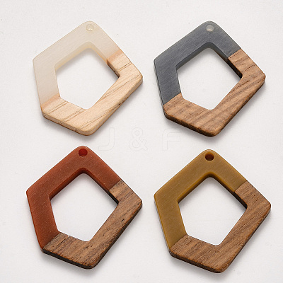 Resin & Wood Pendants RESI-S384-004A-1
