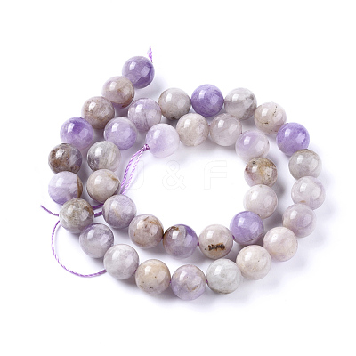 Natural Lavender Amethyst Beads Strands G-L555-01-4mm-1