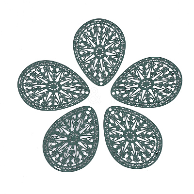 430 Stainless Steel Filigree Pendants LS-X-STAS-S108-16B-1