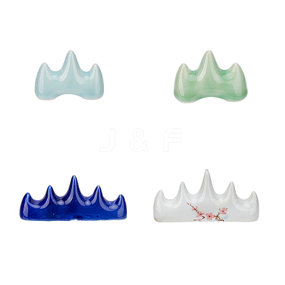 4Pcs 4 Style Mountain Shape Porcelain Calligraphy Brush Holder ODIS-HY0001-01-1