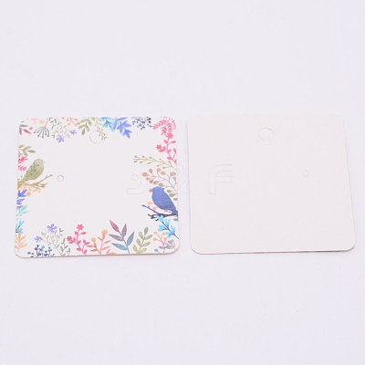 White Cardboard Earring Display Cards DIY-WH0209-30-1