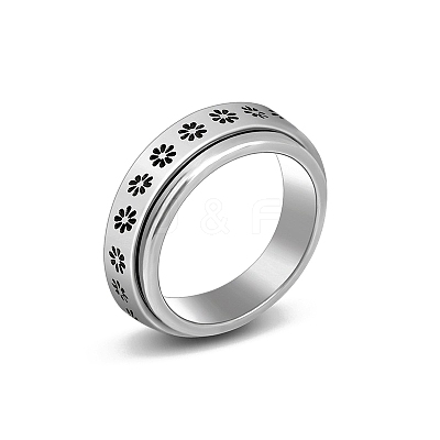 Non-Tarnish Stainless Steel Rotating Finger Ring PW-WG33260-75-1