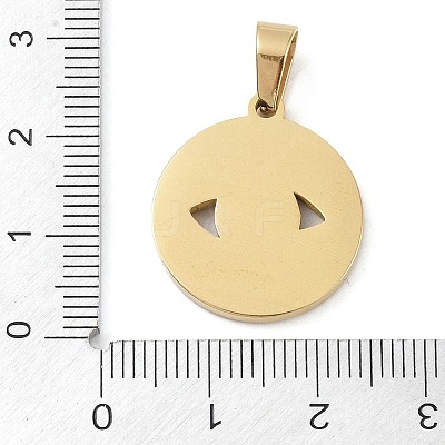 Ion Plating(IP) 304 Stainless Steel Enamel Rhinestone Pendants STAS-Q325-03C-G-1