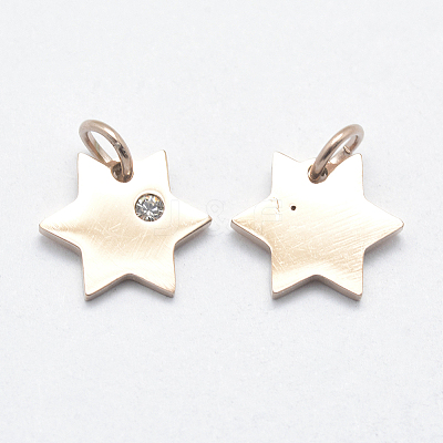316L Surgical Stainless Steel Pendants STAS-J038-02RG-1
