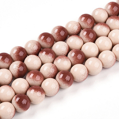 Baking Paint Glass Beads X1-DGLA-N012-10mm-08-1