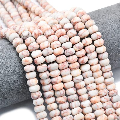 Natural Red Netstone Beads Strands G-P575-A15-8x5mm-1