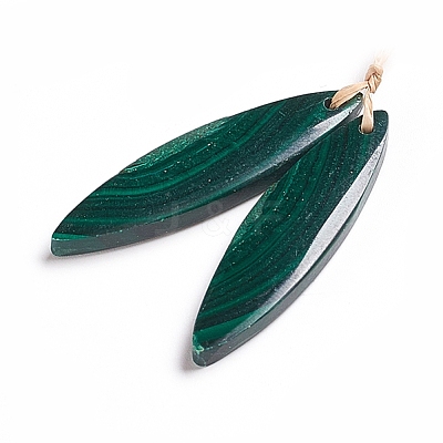 Natural Malachite Pendants X-G-G827-01C-1