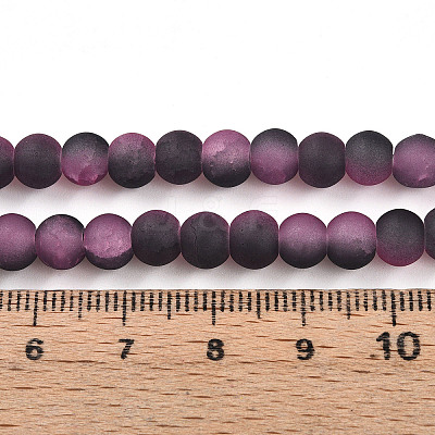 Crackle Glass Beads Strands GLAA-N009-6mm-09-1