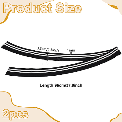 Polyester Ribbed Elastic Fabric Band DIY-WH0671-532A-1