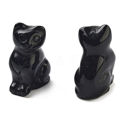 Natural Obsidian Carved Figurines DJEW-L023-B26-1
