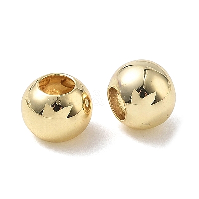 Brass European Beads KK-L268-002G-1