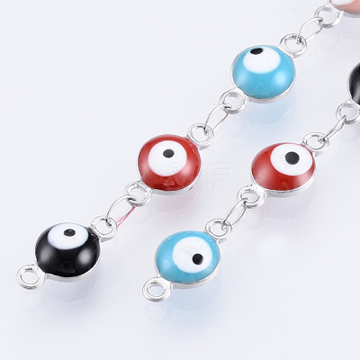 304 Stainless Steel Enamel Link Chains CHS-Q003-01-1