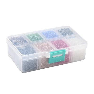 FGB 200G 8 Colors 12/0 Grade A Round Glass Seed Beads SEED-JP0010-02-2mm-1