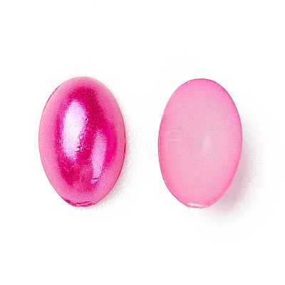 ABS Plastic Imitation Pearl Cabochons SACR-R755-6x4mm-ZM-1