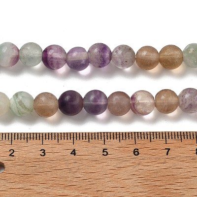 Natural Fluorite Bead Strands G-K153-B36-8mm-1