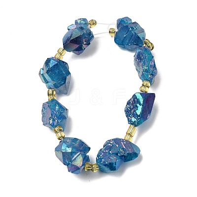 Electroplated Raw Rough Natural Amethyst Beads Strands G-Z131-J02-01-1