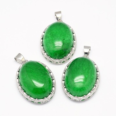 Natural Dyed & Heated Malaysia Jade Pendants X-G-D851-19-1