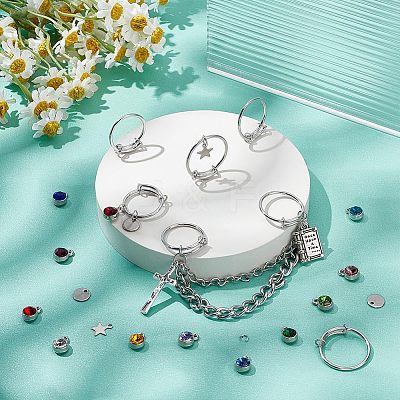 DIY Charm Adjustable Ring Making Kit DIY-NB0009-99-1