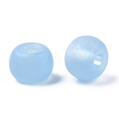 Frosted Colours Glass Beads SEED-S040-02A-02-1
