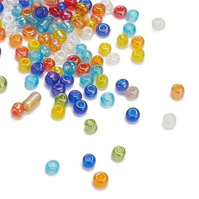 120g 8 Colors Round Glass Seed Beads SEED-YW0001-63-1
