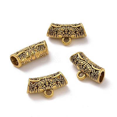 Tibetan Style Alloy Tube Bails FIND-H038-52AG-1