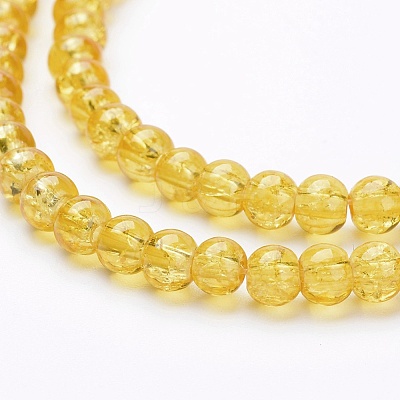 Crackle Glass Beads Strands X-CCG-Q001-4mm-10-1