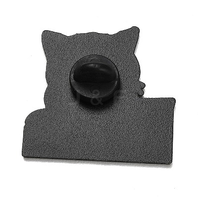 Tired Working Cat with Mouse Enamel Pins JEWB-K040-11EB-1