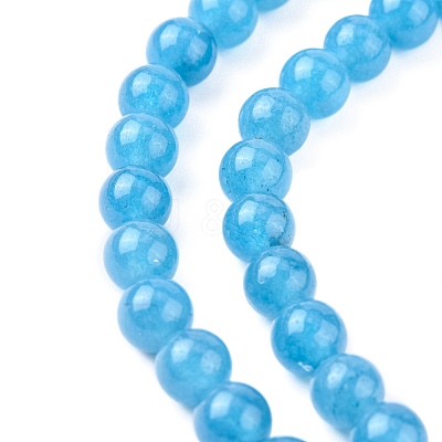 Natural White Jade Beads Strands G-G051-R1-6mm-1