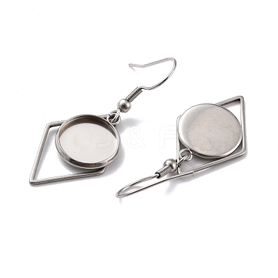 Tarnish Resistant 201 Stainless Steel Earring Hooks STAS-Z036-14P-1