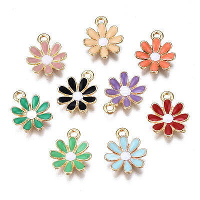 Light Gold Plated Alloy Pendants ENAM-T009-39-1