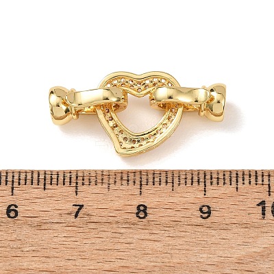 Brass Micro Pave Clear Cubic Zirconia Fold Over Clasps KK-D259-02B-G-1