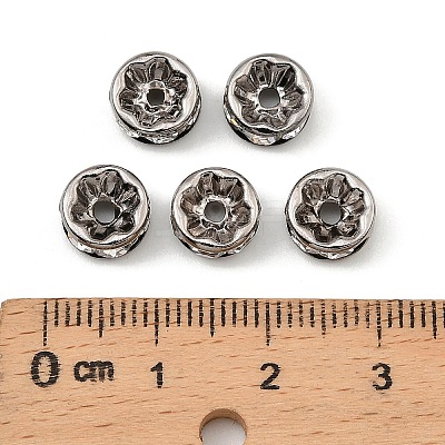 Brass Rhinestone Spacer Beads LS-X-RB-A014-Z8mm-01B-NF-1