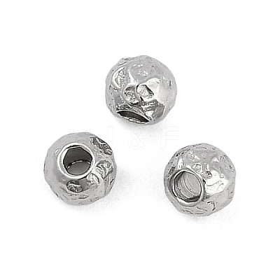 Anti-Tarnish Textured 316 Surgical Stainless Steel Beads STAS-M106-01B-P-1