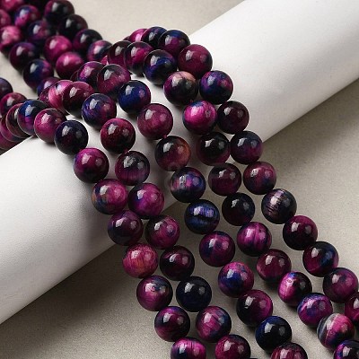 Natural Tiger Eye Beads Strands G-F561-6mm-B09-1