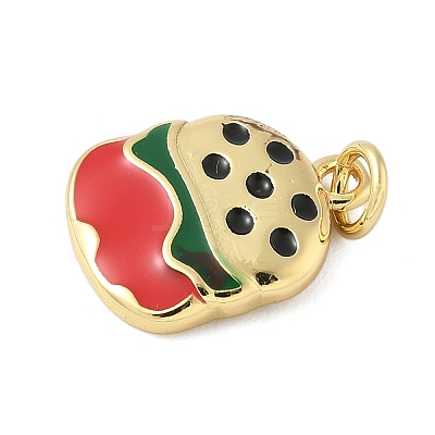 Brass Enamel Charms KK-C110-14C-01G-1