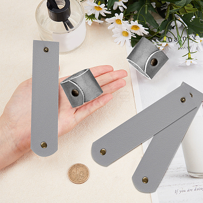 Rectangle PU Leather Napkin Buckle AJEW-WH0129-94B-1
