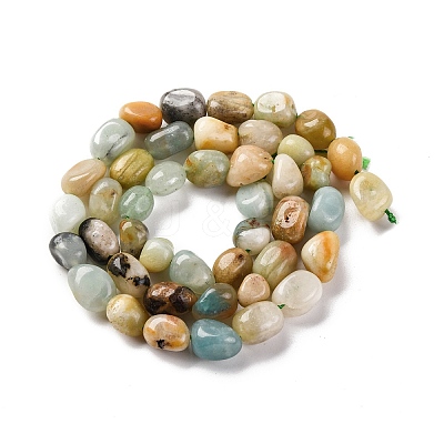 Natural Flower Amazonite Beads Strands G-G146-A19-01-1