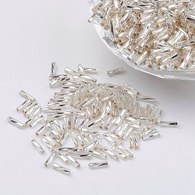 Glass Twisted Bugle Beads SEED-E002-12mm-821#-1
