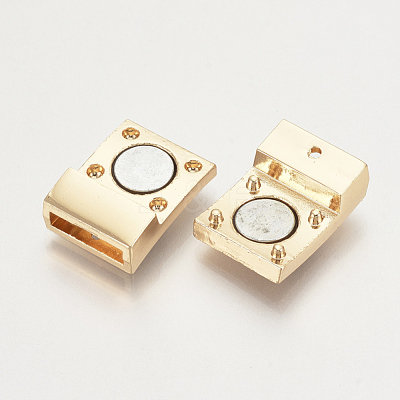 Alloy Magnetic Clasps with Glue-in Ends X-PALLOY-R089-05KC-1
